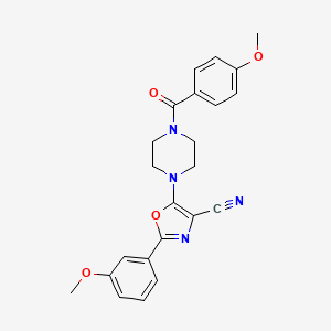 5-(4-(4-Methoxybenzoyl)piperazin-1-yl)-2-(3-methoxyphenyl)oxazole-4-carbonitrile