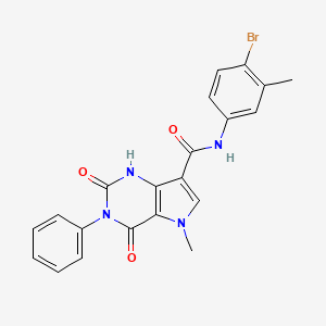 N-(4-bromo-3-methylphenyl)-5-methyl-2,4-dioxo-3-phenyl-2,3,4,5-tetrahydro-1H-pyrrolo[3,2-d]pyrimidine-7-carboxamide