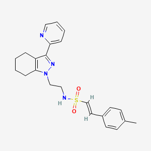 (E)-N-(2-(3-(pyridin-2-yl)-4,5,6,7-tetrahydro-1H-indazol-1-yl)ethyl)-2-(p-tolyl)ethenesulfonamide