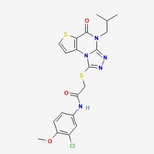 N-(3-chloro-4-methoxyphenyl)-2-((4-isobutyl-5-oxo-4,5-dihydrothieno[2,3-e][1,2,4]triazolo[4,3-a]pyrimidin-1-yl)thio)acetamide