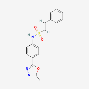 (E)-N-[4-(5-methyl-1,3,4-oxadiazol-2-yl)phenyl]-2-phenylethenesulfonamide