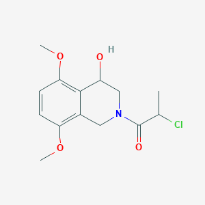 2-Chloro-1-(4-hydroxy-5,8-dimethoxy-3,4-dihydro-1H-isoquinolin-2-yl)propan-1-one