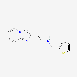 molecular formula C14H15N3S B2838583 (2-{Imidazo[1,2-a]pyridin-2-yl}ethyl)[(thiophen-2-yl)methyl]amine CAS No. 1092292-65-3