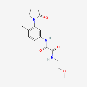 N1-(2-methoxyethyl)-N2-(4-methyl-3-(2-oxopyrrolidin-1-yl)phenyl)oxalamide