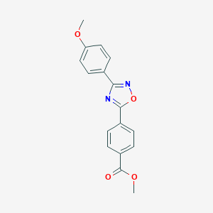 molecular formula C17H14N2O4 B283859 Methyl 4-[3-(4-methoxyphenyl)-1,2,4-oxadiazol-5-yl]benzoate 