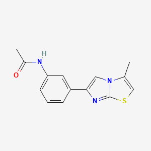 molecular formula C14H13N3OS B2838596 N-(3-{3-methylimidazo[2,1-b][1,3]thiazol-6-yl}phenyl)acetamide CAS No. 893977-74-7