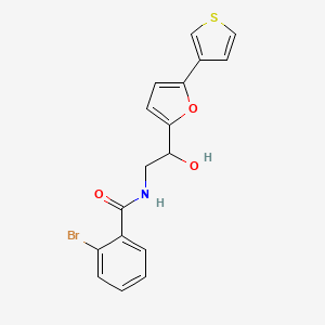 2-bromo-N-(2-hydroxy-2-(5-(thiophen-3-yl)furan-2-yl)ethyl)benzamide