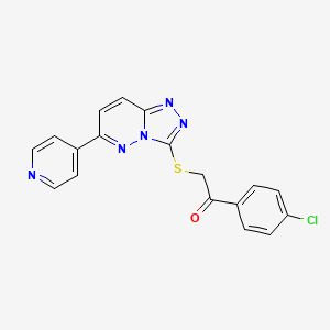 1-(4-Chlorophenyl)-2-[(6-pyridin-4-yl-[1,2,4]triazolo[4,3-b]pyridazin-3-yl)sulfanyl]ethanone