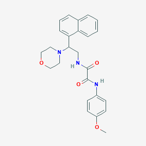 molecular formula C25H27N3O4 B2838620 N1-(4-methoxyphenyl)-N2-(2-morpholino-2-(naphthalen-1-yl)ethyl)oxalamide CAS No. 941933-91-1