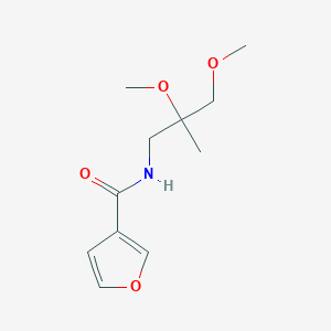 molecular formula C11H17NO4 B2838622 N-(2,3-dimethoxy-2-methylpropyl)furan-3-carboxamide CAS No. 2034242-45-8