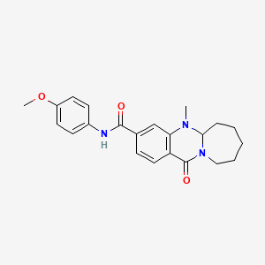 N-(4-methoxyphenyl)-5-methyl-12-oxo-5,5a,6,7,8,9,10,12-octahydroazepino[2,1-b]quinazoline-3-carboxamide