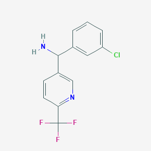 (3-Chlorophenyl)-[6-(trifluoromethyl)pyridin-3-yl]methanamine