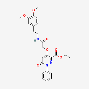 Ethyl 4-(2-((3,4-dimethoxyphenethyl)amino)-2-oxoethoxy)-6-oxo-1-phenyl-1,6-dihydropyridazine-3-carboxylate