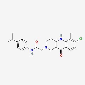 molecular formula C24H26ClN3O2 B2838632 N-(3-methoxybenzyl)-3-methyl-1-oxo-2-[4-(trifluoromethoxy)phenyl]-1,2,3,4-tetrahydroisoquinoline-3-carboxamide CAS No. 1251706-13-4