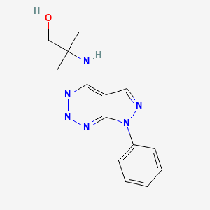 2-methyl-2-((7-phenyl-7H-pyrazolo[3,4-d][1,2,3]triazin-4-yl)amino)propan-1-ol