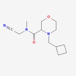 molecular formula C13H21N3O2 B2838646 N-(Cyanomethyl)-4-(cyclobutylmethyl)-N-methylmorpholine-3-carboxamide CAS No. 2223743-18-6