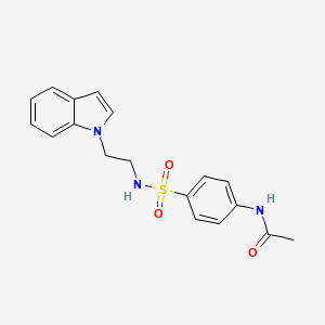 molecular formula C18H19N3O3S B2838656 N-(4-(N-(2-(1H-indol-1-yl)ethyl)sulfamoyl)phenyl)acetamide CAS No. 689265-26-7