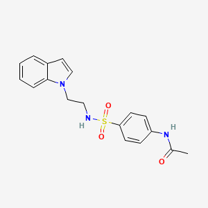 N-[4-(2-indol-1-ylethylsulfamoyl)phenyl]acetamide