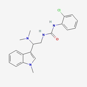 molecular formula C20H23ClN4O B2838694 1-(2-chlorophenyl)-3-(2-(dimethylamino)-2-(1-methyl-1H-indol-3-yl)ethyl)urea CAS No. 1396791-90-4
