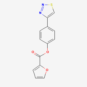 molecular formula C13H8N2O3S B2838696 4-(1,2,3-噻二唑-4-基)苯基 2-呋喃酸酯 CAS No. 337924-63-7