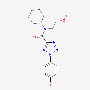 molecular formula C16H20BrN5O2 B2838698 2-(4-溴苯基)-N-环己基-N-(2-羟乙基)-2H-四唑-5-甲酰胺 CAS No. 1396685-56-5
