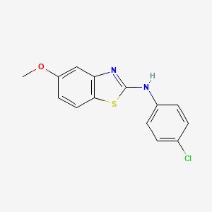 molecular formula C14H11ClN2OS B2838700 N-(4-chlorophenyl)-5-methoxy-1,3-benzothiazol-2-amine CAS No. 890958-37-9
