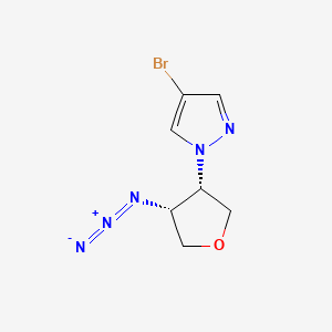 molecular formula C7H8BrN5O B2838703 1-[(3S,4R)-4-Azidooxolan-3-yl]-4-bromopyrazole CAS No. 2138112-49-7