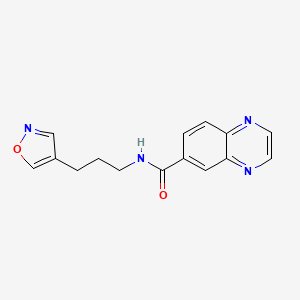 molecular formula C15H14N4O2 B2838704 N-(3-(isoxazol-4-yl)propyl)quinoxaline-6-carboxamide CAS No. 2034267-42-8