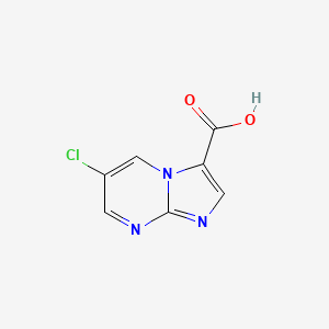 molecular formula C7H4ClN3O2 B2838705 6-氯咪唑并[1,2-a]嘧啶-3-羧酸 CAS No. 1020035-24-8
