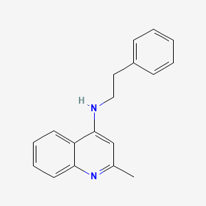 molecular formula C18H18N2 B2838708 2-methyl-N-phenethylquinolin-4-amine CAS No. 30980-59-7