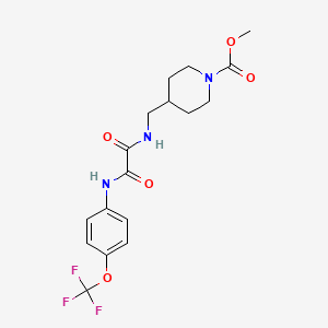 molecular formula C17H20F3N3O5 B2838709 Methyl 4-((2-oxo-2-((4-(trifluoromethoxy)phenyl)amino)acetamido)methyl)piperidine-1-carboxylate CAS No. 1234803-34-9
