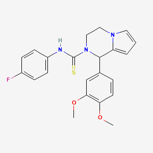 1-(3,4-dimethoxyphenyl)-N-(4-fluorophenyl)-3,4-dihydropyrrolo[1,2-a]pyrazine-2(1H)-carbothioamide