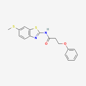 molecular formula C17H16N2O2S2 B2838745 N-(6-(methylthio)benzo[d]thiazol-2-yl)-3-phenoxypropanamide CAS No. 899982-84-4