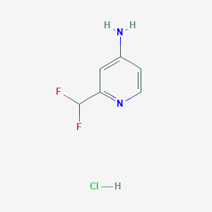 molecular formula C6H7ClF2N2 B2838770 2-(Difluoromethyl)pyridin-4-amine hydrochloride CAS No. 1890194-45-2
