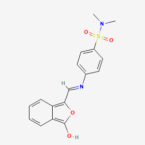 molecular formula C17H16N2O4S B2838772 N,N-dimethyl-4-({[(1Z)-3-oxo-1,3-dihydro-2-benzofuran-1-ylidene]methyl}amino)benzene-1-sulfonamide CAS No. 339008-28-5