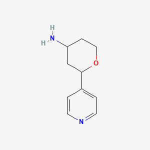 2-(Pyridin-4-yl)oxan-4-amine