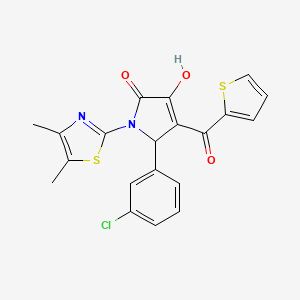 5-(3-chlorophenyl)-1-(4,5-dimethylthiazol-2-yl)-3-hydroxy-4-(thiophene-2-carbonyl)-1H-pyrrol-2(5H)-one