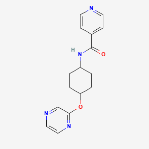 N-[4-(pyrazin-2-yloxy)cyclohexyl]pyridine-4-carboxamide