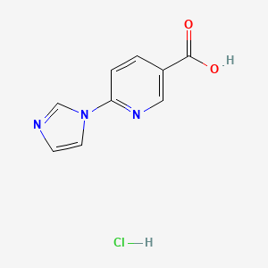 molecular formula C9H8ClN3O2 B2838789 6-(1H-imidazol-1-yl)pyridine-3-carboxylic acid hydrochloride CAS No. 2138078-26-7
