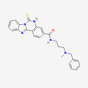 N-[3-[benzyl(methyl)amino]propyl]-6-sulfanylidene-5H-benzimidazolo[1,2-c]quinazoline-3-carboxamide