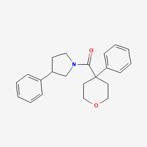 molecular formula C22H25NO2 B2838795 3-phenyl-1-(4-phenyloxane-4-carbonyl)pyrrolidine CAS No. 1207017-36-4