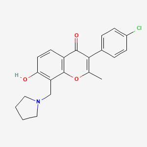 3-(4-chlorophenyl)-7-hydroxy-2-methyl-8-(pyrrolidin-1-ylmethyl)-4H-chromen-4-one