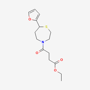 Ethyl 4-(7-(furan-2-yl)-1,4-thiazepan-4-yl)-4-oxobutanoate