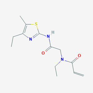 N-Ethyl-N-[2-[(4-ethyl-5-methyl-1,3-thiazol-2-yl)amino]-2-oxoethyl]prop-2-enamide