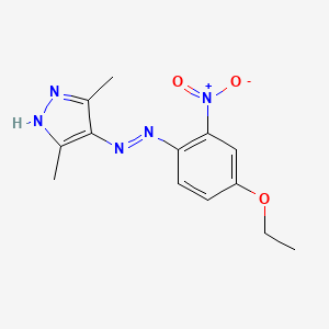 4-(2-(4-ethoxy-2-nitrophenyl)hydrazono)-3,5-dimethyl-4H-pyrazole