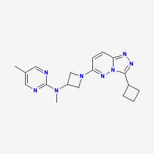 molecular formula C18H22N8 B2838823 N-(1-{3-cyclobutyl-[1,2,4]triazolo[4,3-b]pyridazin-6-yl}azetidin-3-yl)-N,5-dimethylpyrimidin-2-amine CAS No. 2201548-58-3