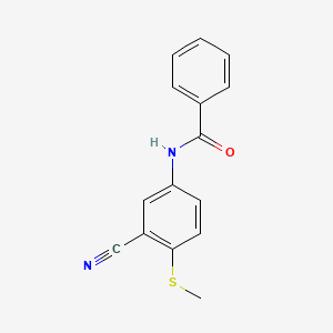 molecular formula C15H12N2OS B2838824 N-[3-cyano-4-(methylsulfanyl)phenyl]benzamide CAS No. 306980-89-2