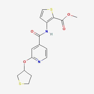 molecular formula C16H16N2O4S2 B2838850 Methyl 3-(2-((tetrahydrothiophen-3-yl)oxy)isonicotinamido)thiophene-2-carboxylate CAS No. 2034362-13-3