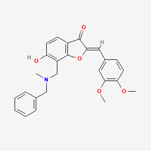(Z)-7-((benzyl(methyl)amino)methyl)-2-(3,4-dimethoxybenzylidene)-6-hydroxybenzofuran-3(2H)-one