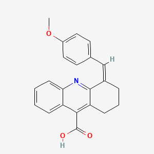 molecular formula C22H19NO3 B2838871 (4Z)-4-[(4-Methoxyphenyl)methylidene]-2,3-dihydro-1H-acridine-9-carboxylic acid CAS No. 380342-08-5